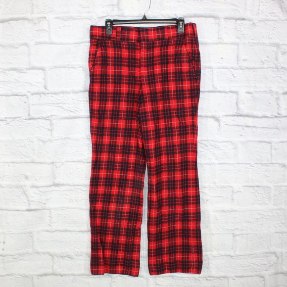 Pendleton Other - Vtg Pendleton Men's Red Black 100% Virgin Wool Pants Slacks Size 34